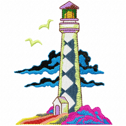 Lighthouse Embroidery Design 8 Lighthouse Embroidery Design 8